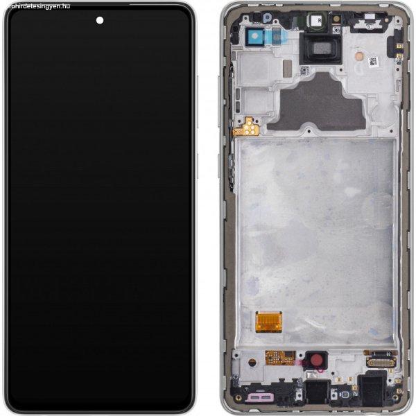 Samsung A726 Galaxy A72 5G (2020) fehér gyári LCD kijelző érintővel és
kerettel
