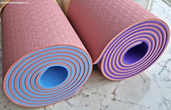 Yoga Mat , jóga matrac, TPE, 6mm, 2 színű, C28