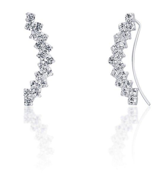 JwL Luxury Pearls Gyönyörű csillogó fülbevalók
kristályokkal JL0689