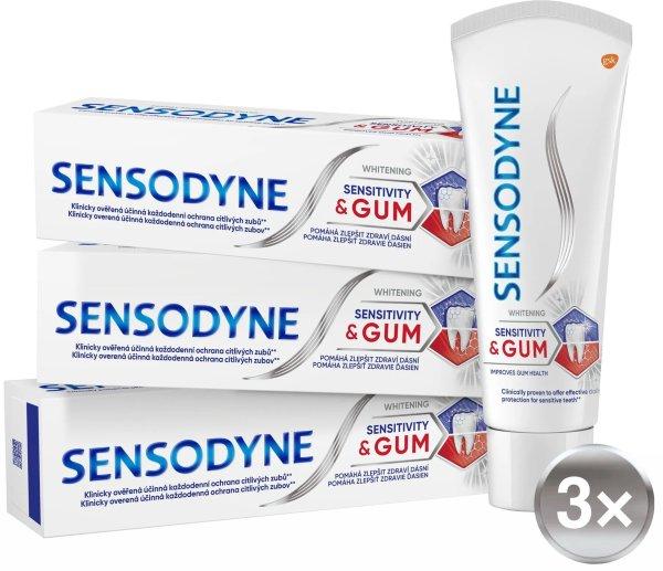 Sensodyne Fogkrém Sensitivity & Gum Whitening Trio 3 x 75 ml