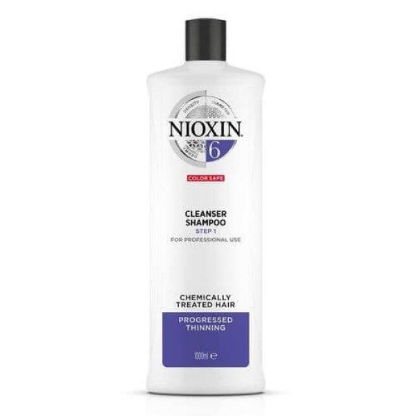 Nioxin Tisztító sampon normál és vastag természetes
és kémiailag kezelt hajra System 6 (Shampoo Cleanser System 6) 300 ml