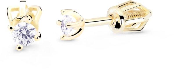 Cutie Diamonds Minimalista bedugós sárga arany fülbevalók
gyémántokkal DZ8014-30-00-X-1