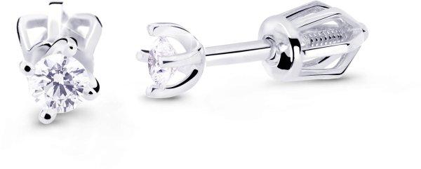 Cutie Diamonds Minimalist bedugós fehér arany fülbevalók
gyémántokkal DZ8014-30-00-X-2