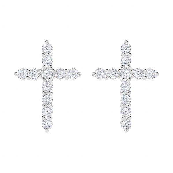 Preciosa Csillogó ezüst fülbevaló cirkónium
kövekkel Tender Crosses Preciosa 5333 00