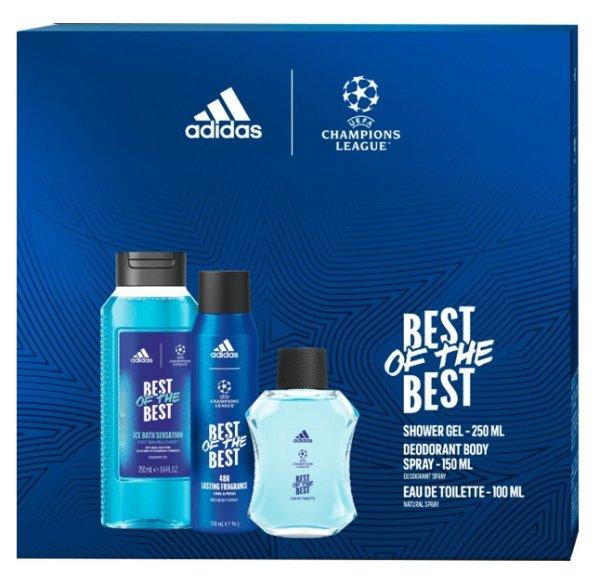 Adidas UEFA Best Of The Best - EDT 100 ml + dezodor spray 150 ml +
tusfürdő 250 ml