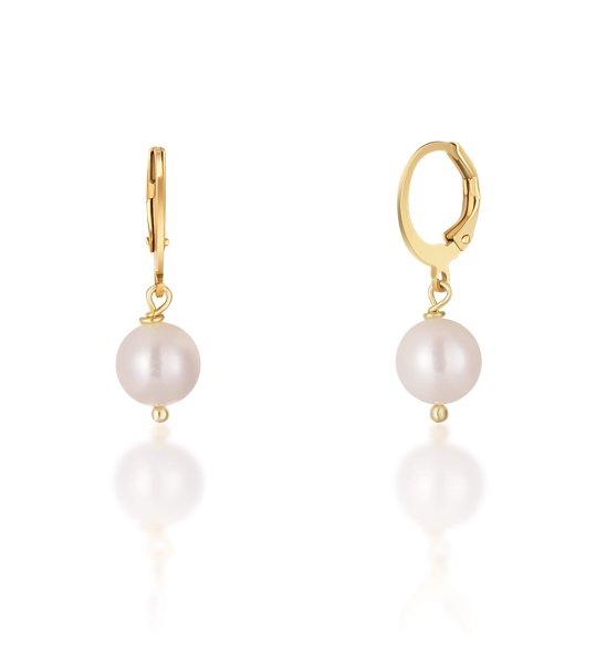 JwL Luxury Pearls Gyönyörű aranyozott fülbevaló
fehér igazgyönggyel JL0678