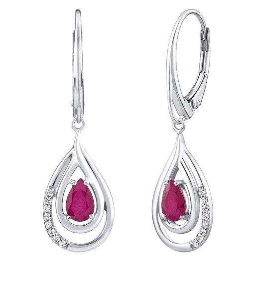 Silvego Luxus ezüst fülbevaló rubinnal és cirkónium
kővel FWE10130R