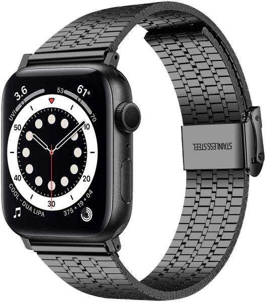 4wrist Milánói óraszíj Apple Watch-hoz 42/44/45/49 mm -
Black
