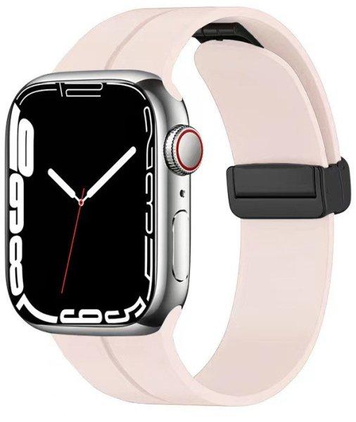 4wrist Szilikon szíj mágneses csattal Apple Watch-hoz 42/44/45/49 mm -
Pink