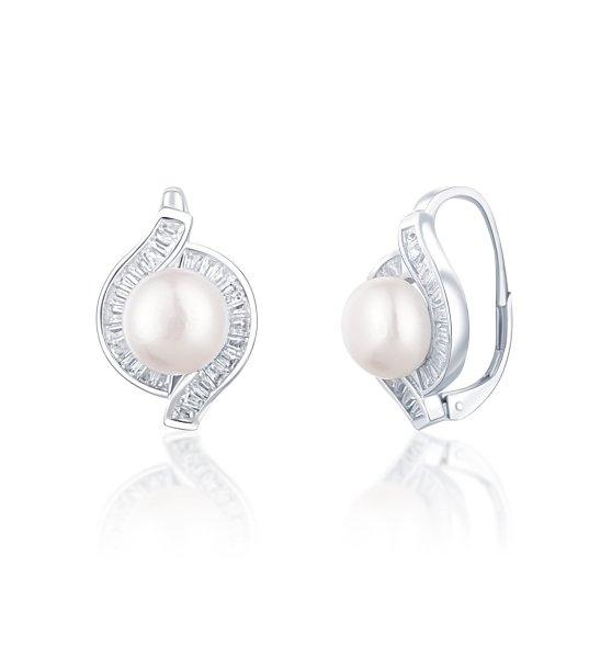JwL Luxury Pearls Gyönyörű ezüst fülbevaló
igazgyönggyel JL0718