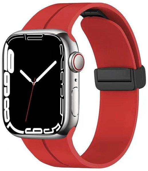 4wrist Szilikon szíj mágneses csattal Apple Watch-hoz 38/40/41 mm -
Red