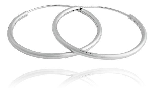 JVD Időtlen ezüst kerek fülbevalók SVLE0208XD500 4 cm