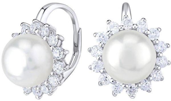 Silvego Gyönyörű ezüst fülbevalók valódi
fehér gyönggyel LPS0156A