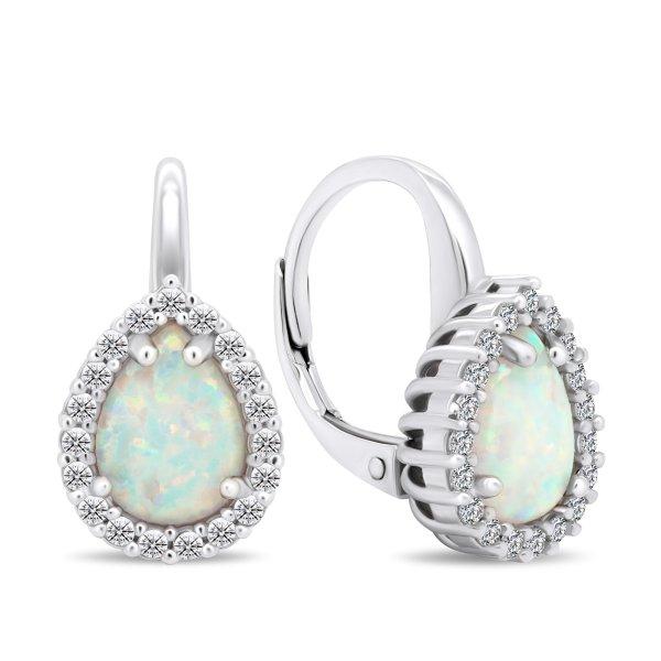 Brilio Silver Gyönyörű ezüst fülbevaló
cirkónium kövekkel és opálokkal EA392W