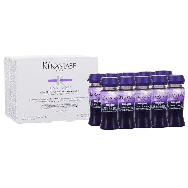 Kérastase Semlegesítő kezelés hajra a sárga
tónusok ellen Fusio-Dose (Anti-Brass Restoring Purple Care) 10 x 12 ml