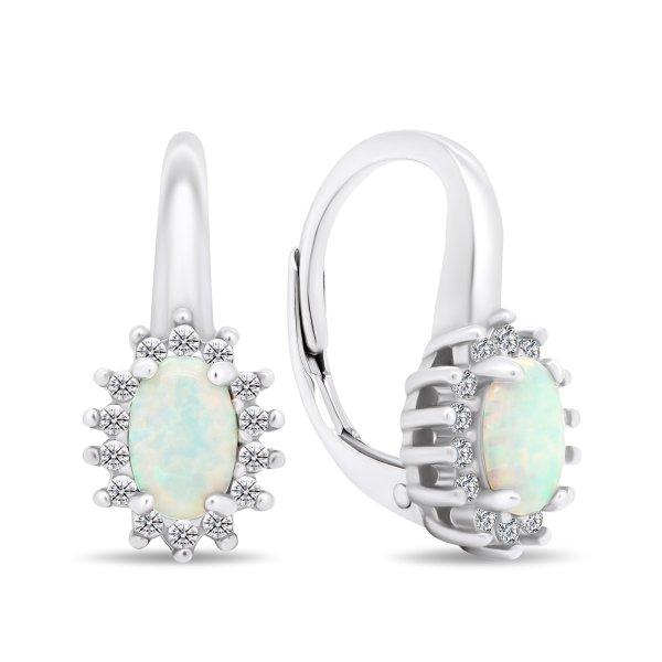 Brilio Silver Luxus ezüst fülbevaló cirkónium kövekkel
és opálokkal EA432W