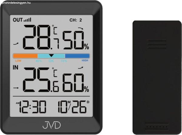 JVD Digitális óra hőmérővel és páratartalom
mérővel T3340.1