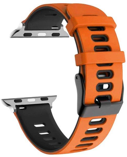 4wrist Szilikon szíj Apple Watch-hoz - Orange 42/44/45 mm