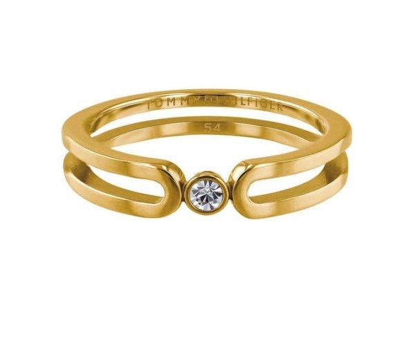 Tommy Hilfiger Gyengéd aranyozott gyűrű kristállyal
TH2780101 58 mm