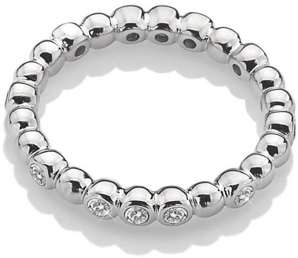 Hot Diamonds Csillogó ezüst gyűrű Emozioni ER024 52 mm