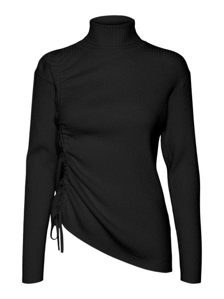 Vero Moda Női pulóver VMGOLDRIB 10276142 Black XS