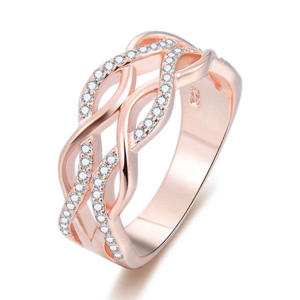 Beneto Rózsaszín aranyozott ezüst gyűrű
cirkónium kővel AGG333 62 mm