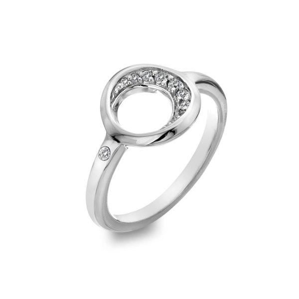 Hot Diamonds Elegáns ezüst gyűrű gyémánttal
és topázzal Celestial DR232 56 mm