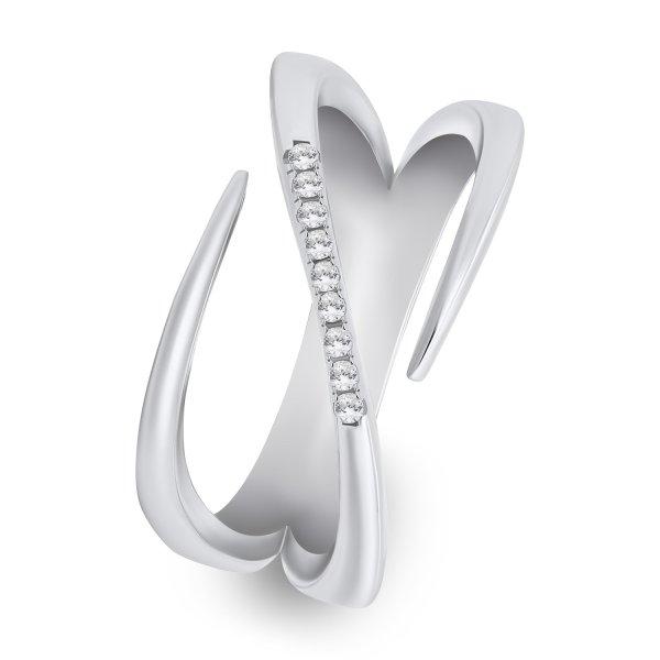 Brilio Silver Eredeti ezüst gyűrű átlátszó
cirkónium kövekkel RI097W 54 mm