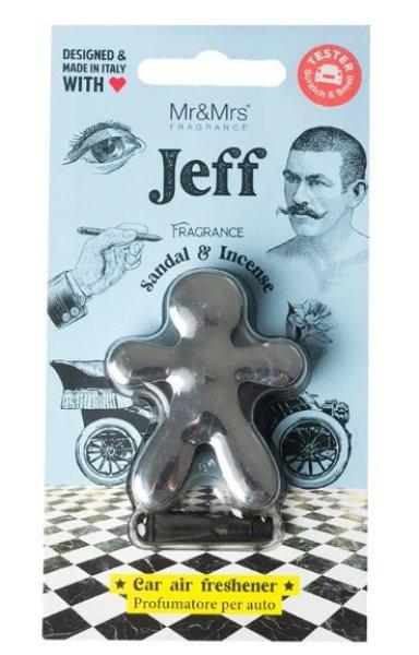 Mr&Mrs Fragrance Jeff Chrome Sandal & Incense - autóillatosító
