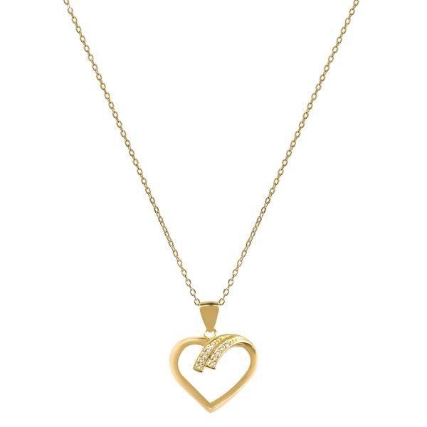 Beneto Aranyozott ezüst nyaklánc szívvel AGS1138/47-GOLD
(lánc, medál)