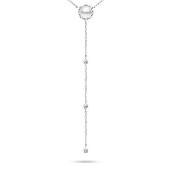 Brilio Silver Elegáns ezüst nyaklánc igazgyönggyel NCL124W
(lánc, medál)
