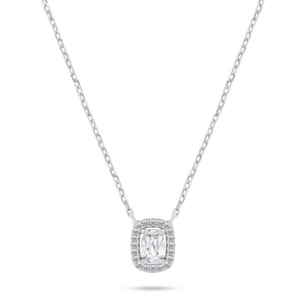 Brilio Silver Gyönyörű ezüst nyaklánc cirkónium
kövekkel NCL127W