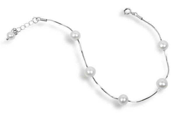 JwL Luxury Pearls Gyengéd karkötő fehér
igazgyöngyökből JL0173