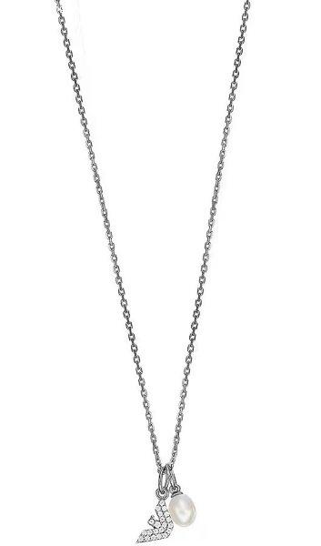 Emporio Armani Stílusos ezüst nyaklánc cirkónium
kövekkel EG3574040
