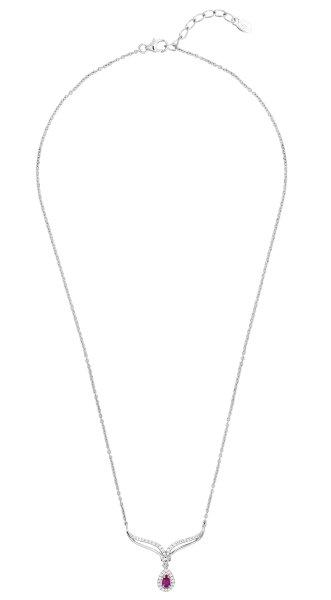JVD Bájos ezüst nyaklánc rubinnal és cirkónium
kővel SVLN0660SH8R100