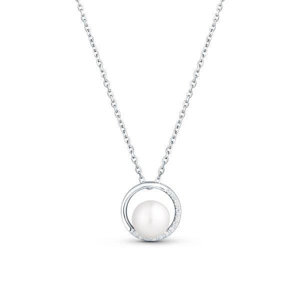 JwL Luxury Pearls Gyengéd nyaklánc cirkónium kövekkel
és valódi gyöngyökkel JL0833 (lánc, medál)