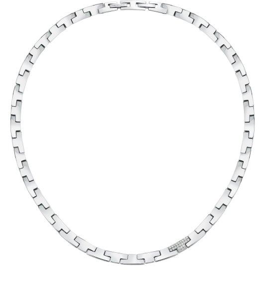 Trussardi Luxus acél nyaklánc cirkónium kövekkel T-Logo
TJAXC03