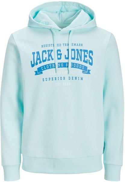 Jack&Jones Férfi pulóver JJELOGO Standard Fit 12233597 Soothing Sea L