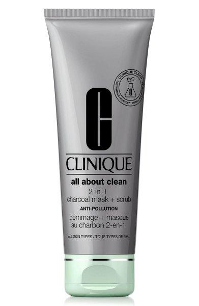 Clinique Méregtelenítő maszk és peeling All About Clean
(2-in-1 Charcoal Mask + Scrub) 100 ml