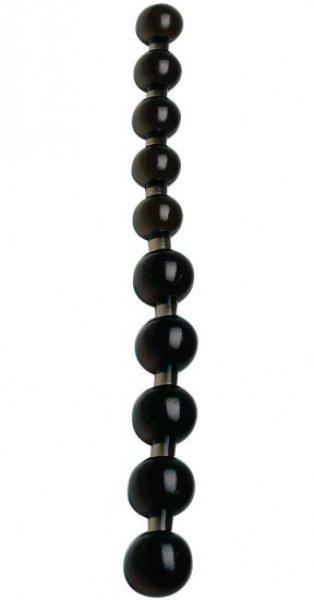 Fekete gyöngy análgyöngysor (28 cm)