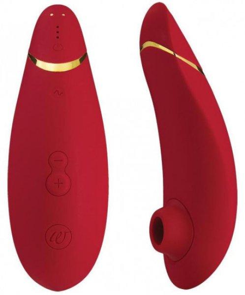 Womanizer Premium II léghullámos vibrátor, piros