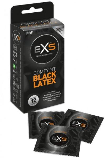 EXS Blatex – fekete óvszerek (12 db)