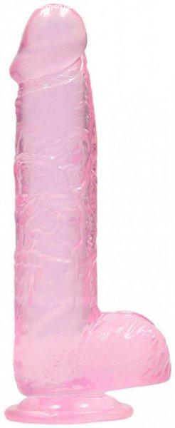 Élethű dildó Clear Pleasure (15 cm), rózsaszín