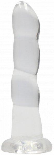 Majestic tapadókorongos dildó (17 cm), átlátszó