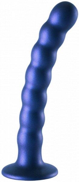 Anális gyöngyös dildó Beaded Lust (17 cm), kék