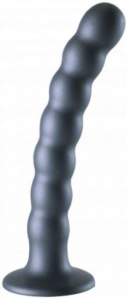 Anális gyöngyös dildó Beaded Lust (17 cm), szürke