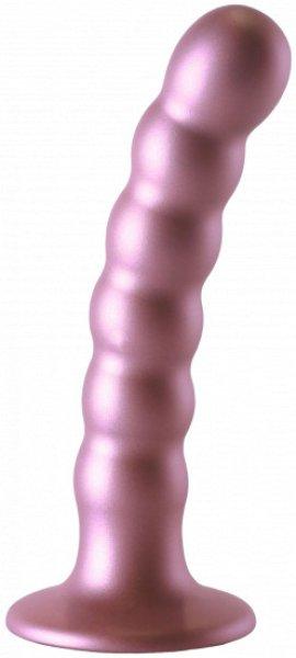 Anális gyöngyös dildó Metallico Beaded (13,8 cm), rózsaszín