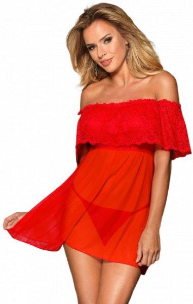 Lovely Carmen piros ruha, XL–XXL