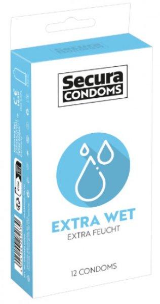 Secura Extra Wet – extra síkosított óvszerek (12 db)
