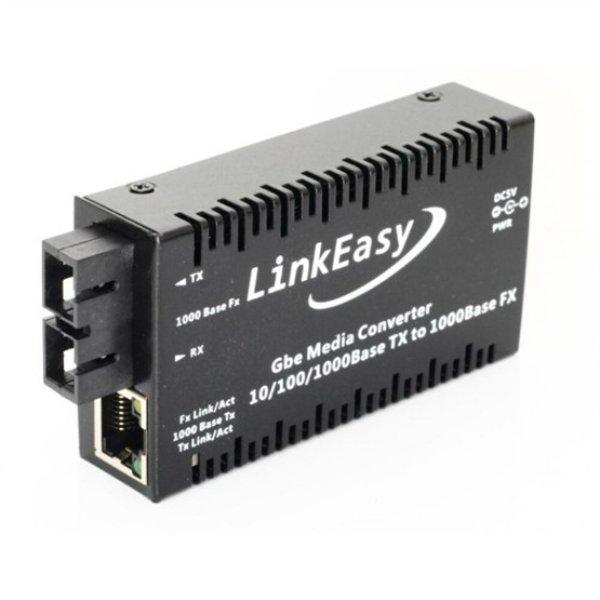 LAN/WIFI LinkEasy Mini gigabit ethernet média konverter, SC, MM 1310nm, 2km